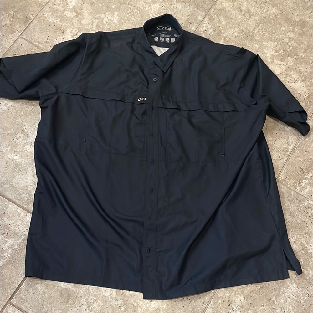 Black Casual Button Down Shirt with Comfortable Fit